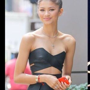 Strapless Black Top As Seen on Zendaya